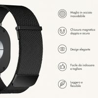 imoshion Cinturino milanese magnetico Samsung Galaxy Watch Ultra 2 (2026) / Ultra (2024/2025) - Nero