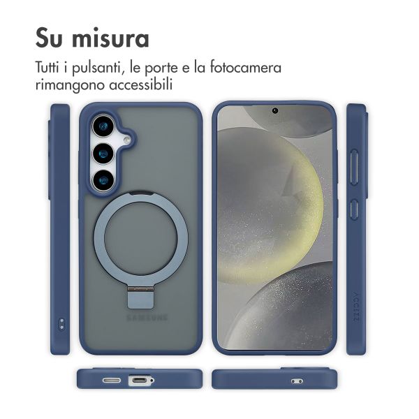 Accezz Cover con anello e supporto con MagSafe Samsung Galaxy S24 - Blu
