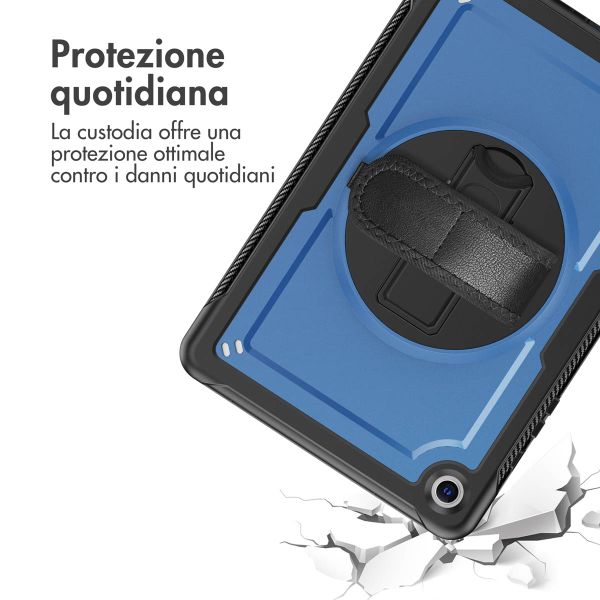 Accezz Cover Posteriore Resistente con tracolla Samsung Galaxy Tab A9 Plus - Blu