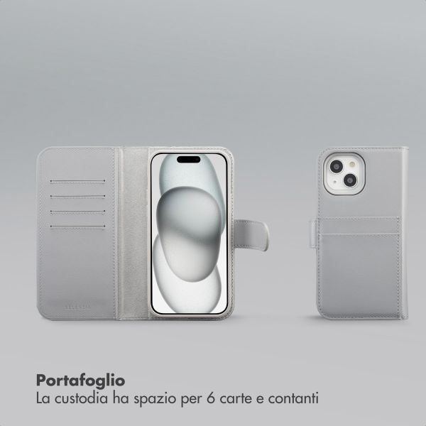 Selencia Libreria rimovibile Olyn con MagSafe Apple iPhone 15 - Grigio