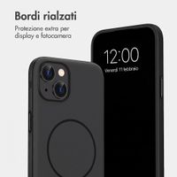 imoshion Cover posteriore Color con Thin MagSafe Ring Apple iPhone 14 / 13 - Nero