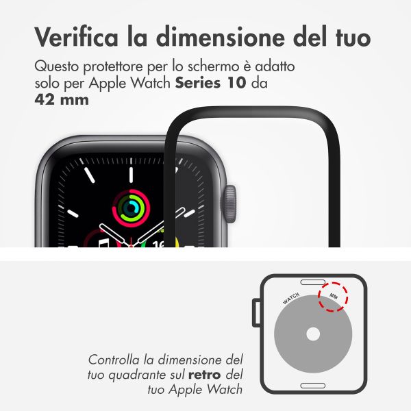 Accezz 2x pellicola protettiva con applicatore Apple Watch Series 10 / 11 - 42 mm