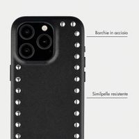 Selencia Cover posteriore Studs con MagSafe Apple iPhone 15 Pro - Velvet Black