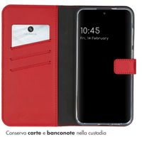 Selencia Cover a libro in vera pelle Samsung Galaxy S24 Plus - Rosso