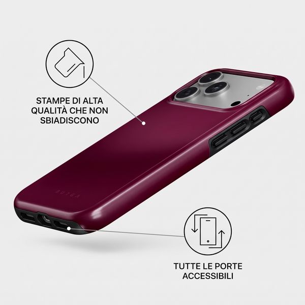 Burga Cover Posteriore Resistente con MagSafe Apple iPhone 17 Pro Max - Dark Cherry