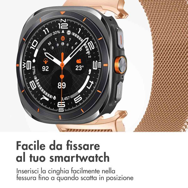 imoshion Cinturino milanese magnetico Samsung Galaxy Watch Ultra (2024/2025) - Oro rosa