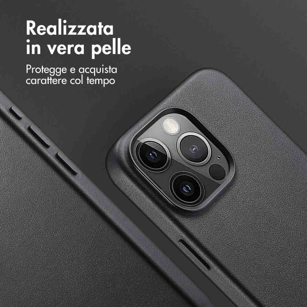 Accezz Cover in Pelle con MagSafe Apple iPhone 15 Pro Max - Onyx Black
