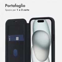 imoshion Bookcase trasparente con MagSafe Apple iPhone 15 - Nero