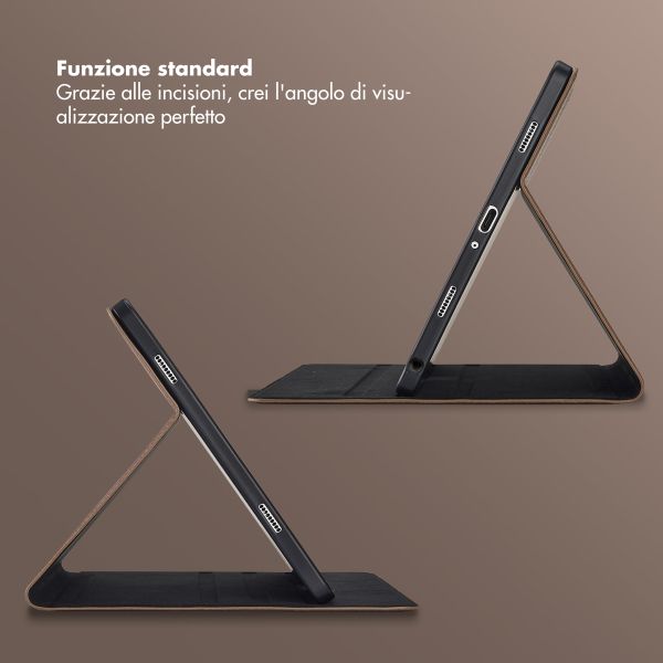 Selencia Cover Riva Samsung Galaxy Tab A9 Plus - Mocha Brown