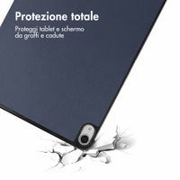 imoshion Cover a libro Trifold Apple iPad Air 11 pollici (2026) M4 / (2025) M3 / (2024) M2 / Air 5 (2022) / Air 4 (2020) - Blu scuro