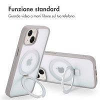 Accezz Cover con anello e supporto con MagSafe Apple iPhone 14 - Grigio