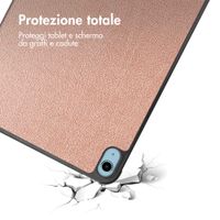 imoshion Cover a libro Trifold Apple iPad 11 (2025) 11 pollici A16 / iPad 10 (2022) 10.9 pollici - Oro rosa