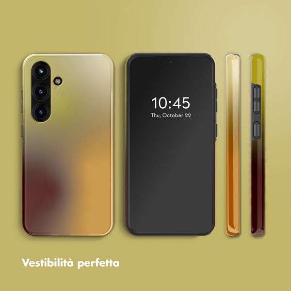 Selencia Cover posteriore Vivid con MagSafe Samsung Galaxy S25 - Gradient Olive Dust