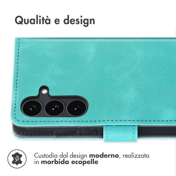 imoshion Cover a libro con Cordino Samsung Galaxy S25 FE - Turchese