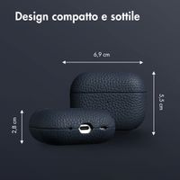 Accezz Cover in vera pelle  Apple AirPods Pro 2 - Blu scuro