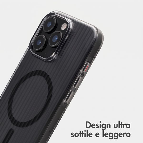 Accezz Cover Lite con MagSafe | Fluted | Apple iPhone 16 Pro Max - Nero