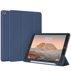 Accezz Cover a libro in silicone Smart Apple iPad 9 (2021) 10.2 pollici / iPad 8 (2020) 10.2 pollici / iPad 7 (2019) 10.2 pollici - Blu scuro