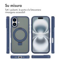 Accezz Cover con anello e supporto con MagSafe Apple iPhone 16 - Blu