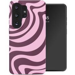 Selencia Cover posteriore Vivid con MagSafe Samsung Galaxy S26 Ultra - Wavy Swirl Pink Plum