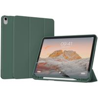 Accezz Cover a libro in silicone Smart Apple iPad 11 (2025) 11 pollici A16 / iPad 10 (2022) 10.9 pollici - Verde scuro