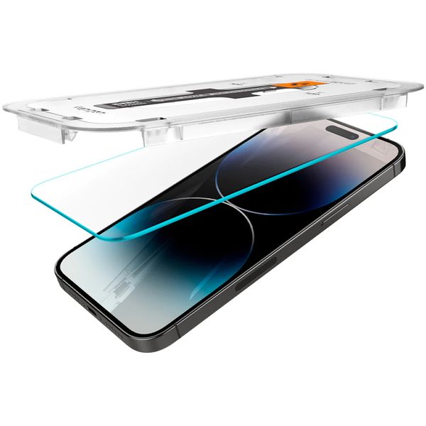 Spigen Vetro temperato GLAStR EZ Fit, confezione da 2 + Applicatore Apple iPhone 14 Pro Max