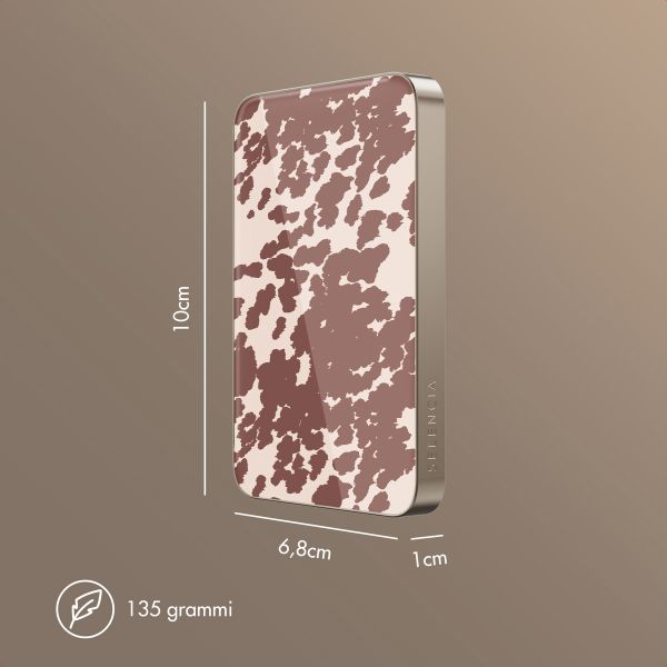 Selencia Vivid Powerbank 5.000 mAh - MagSafe e Qi - Desert Gold / Country Moo'd