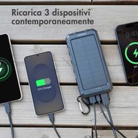 imoshion Powerbank solare da 10.000 mAh – powerbank wireless a energia solare – Quick Charge e Power Delivery – Nero