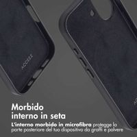 Accezz Cover in Pelle con MagSafe Apple iPhone 16 - Onyx Black