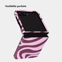 Selencia Cover posteriore Vivid con MagSafe Samsung Galaxy Z Flip 8 - Wavy Swirl Pink Plum