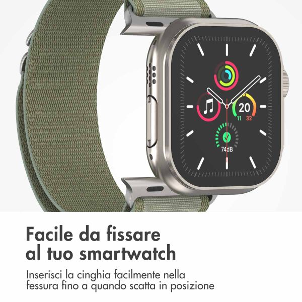 imoshion Cinturino in nylon Alpine Apple Watch | 44/45/46/49 mm - Olive Green