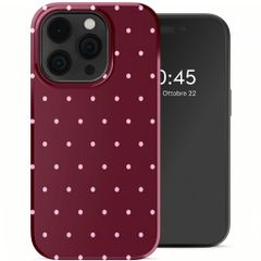 Selencia Cover Posteriore Vivid Apple iPhone 14 Pro - Happy Dots Burgundy