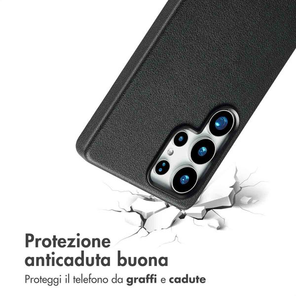 Accezz Cover in Pelle con MagSafe Samsung Galaxy S25 Ultra - Onyx Black
