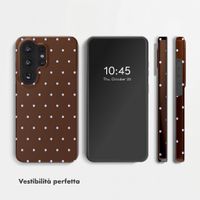 Selencia Cover Posteriore Vivid Samsung Galaxy S26 Ultra - Happy Dots Chocolate