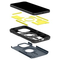 Spigen Cover Posteriore Corazzata Tough con MagSafe Apple iPhone 15 Pro - Metal Slate