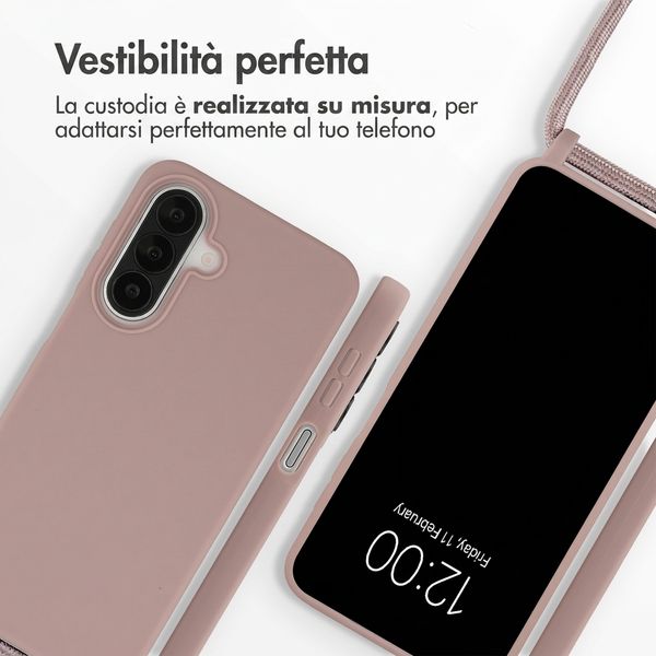 imoshion Cover in Silicone con Cordino Samsung Galaxy A27 (5G) - Sand Pink