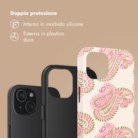 Selencia Cover Posteriore Vivid Apple iPhone 15 - Paisley Blush
