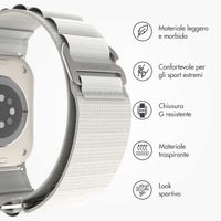imoshion Cinturino in nylon Alpine Apple Watch | 44/45/46/49 mm - Bianco