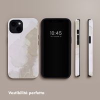 Selencia Cover posteriore Vivid con MagSafe Apple iPhone 14 - Marble Light Brown