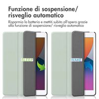 imoshion Cover a libro Trifold Apple iPad 9 (2021) 10.2 pollici / iPad 8 (2020) 10.2 pollici / iPad 7 (2019) 10.2 pollici - Verde chiaro