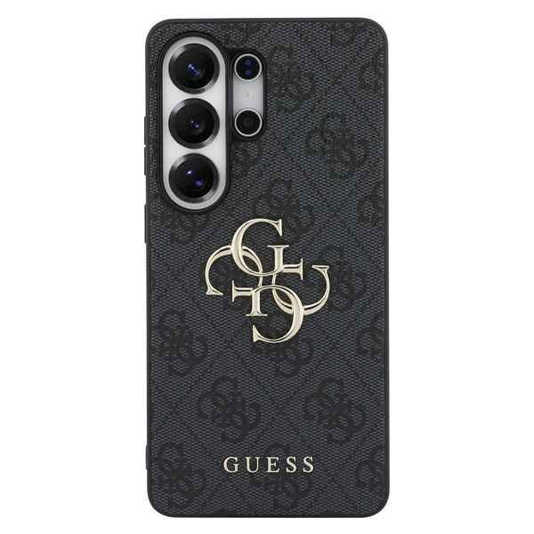 Guess Cover Posteriore con Logo 4G in Metallo Samsung Galaxy S26 Ultra - Nero