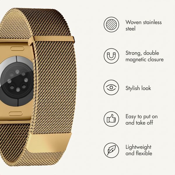 imoshion Milanees magnetisch bandje Apple Watch | 38/40/41/42 mm - Goud