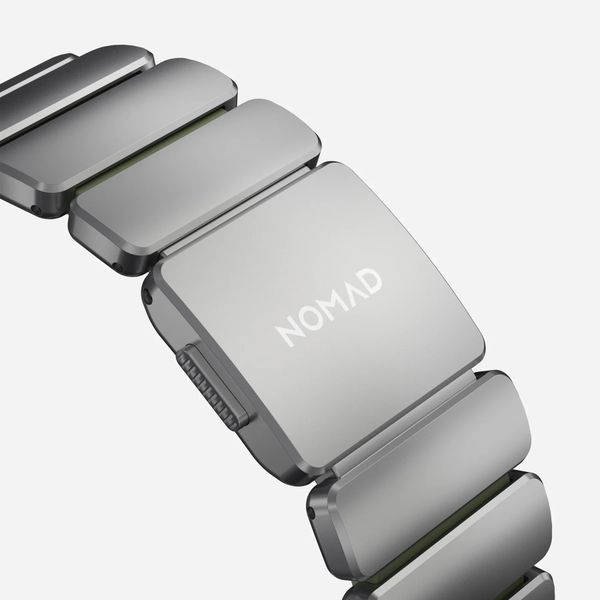 Nomad Cinturino Stratos Apple Watch | 44/45/46/49 mm - Forest Green / Natural Titanium