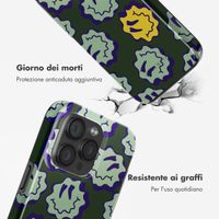 Selencia Cover posteriore Vivid con MagSafe Apple iPhone 15 Pro - Wavy Smiley Green