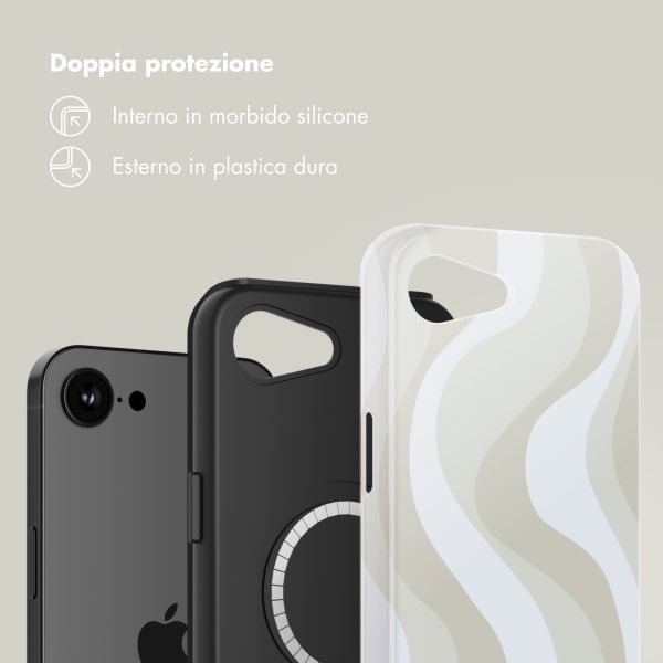 Selencia Cover posteriore Vivid con MagSafe Apple iPhone 17e / 16e - Desert Waves Beige