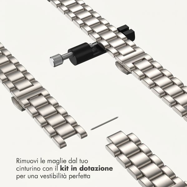 Selencia Cinturino sottile in acciaio a maglie Apple Watch | 38/40/41/42 mm - Luce stellare