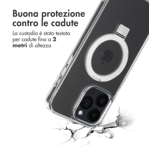 Accezz Cover con anello e supporto con MagSafe Apple iPhone 14 Pro Max - Trasparente