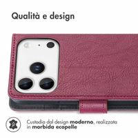 imoshion Cover a libro di Lusso Apple iPhone 17 Pro Max - Bordeaux
