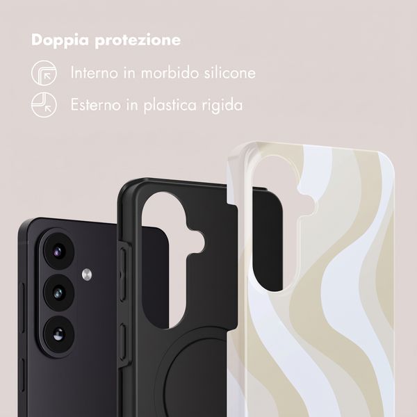 Selencia Cover posteriore Vivid con MagSafe Samsung Galaxy S26 FE - Desert Waves Beige
