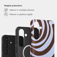 Selencia Cover posteriore Vivid con MagSafe Samsung Galaxy S25 - Dream Swirl Chocolate