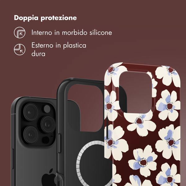Selencia Cover posteriore Vivid con MagSafe Apple iPhone 16 Pro - Choco Flower Pop